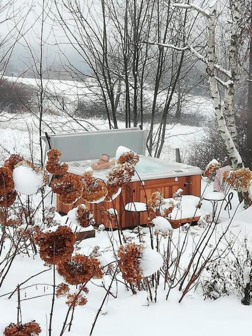 Gite De Charme 5 Etoiles Pour Couple Avec Sauna Et Jacuzzi Exterieurs Privatifs Peaugres Exteriér fotografie